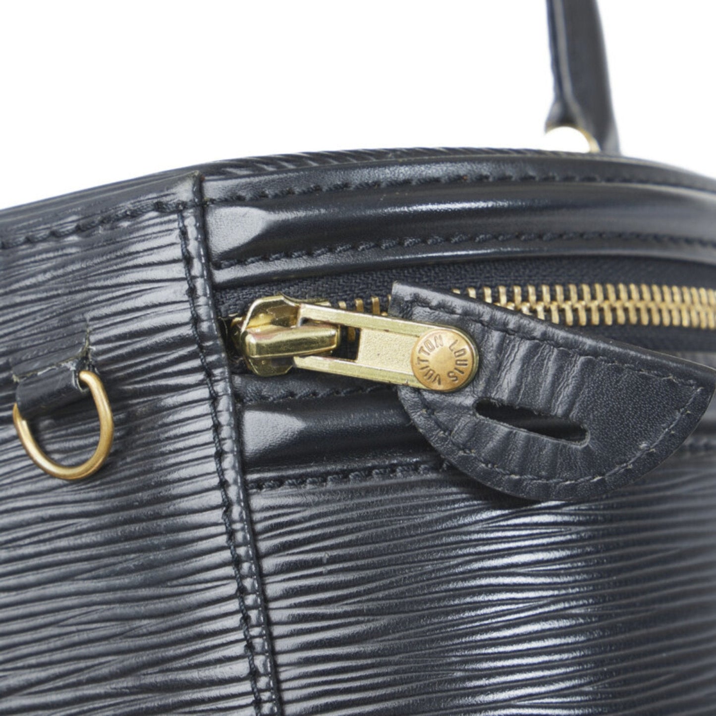LOUIS VUITTON Epi Cannes Handbag Vanity Bag M48032 Noir Black Leather Ladies