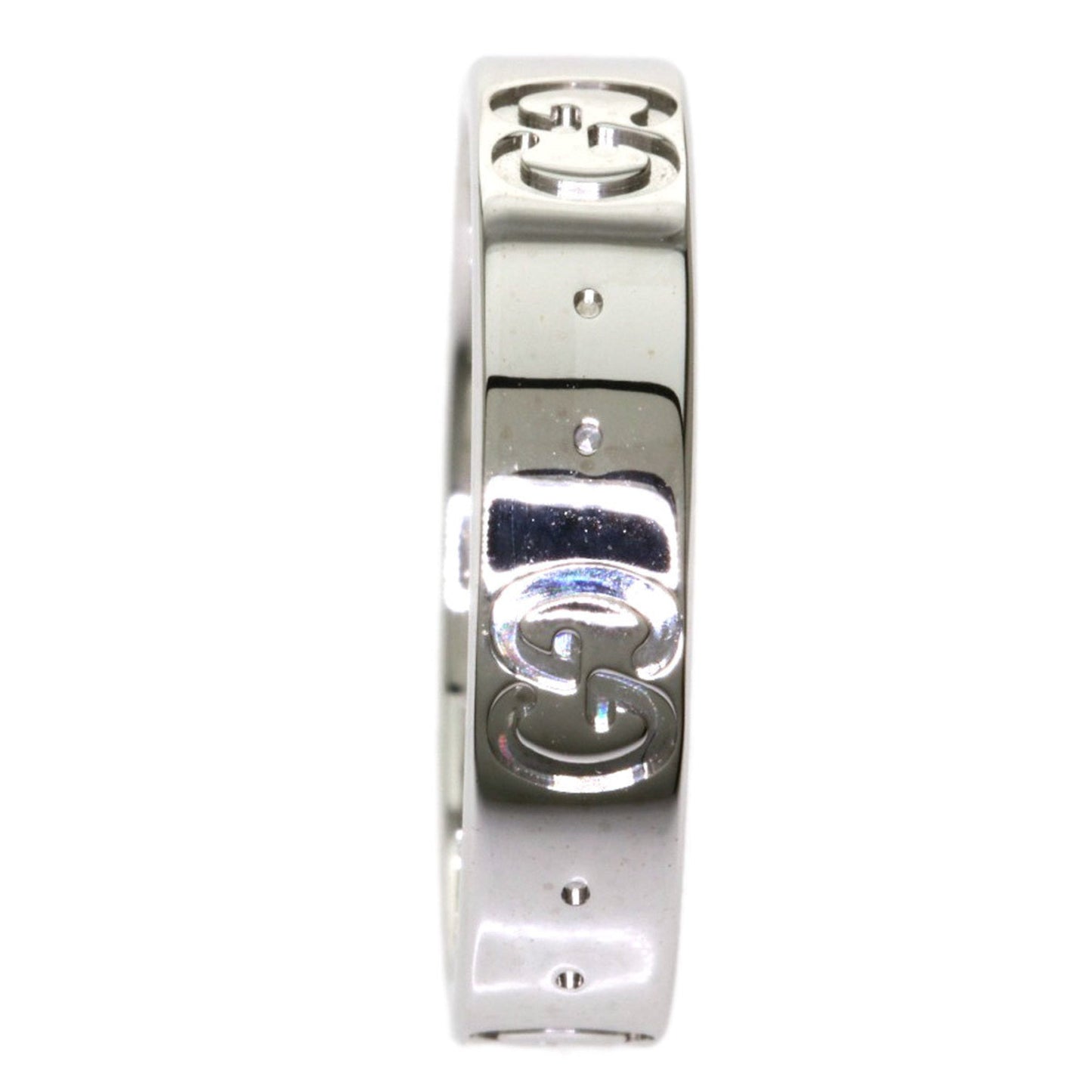 Gucci Icon Ring # 8 K18 White Gold Ladies