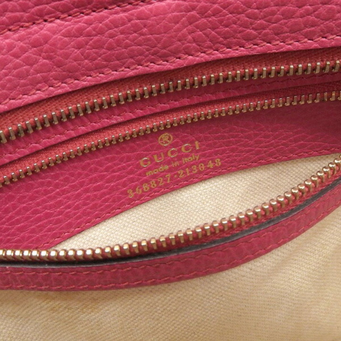 Gucci leather swing mini handbag pink