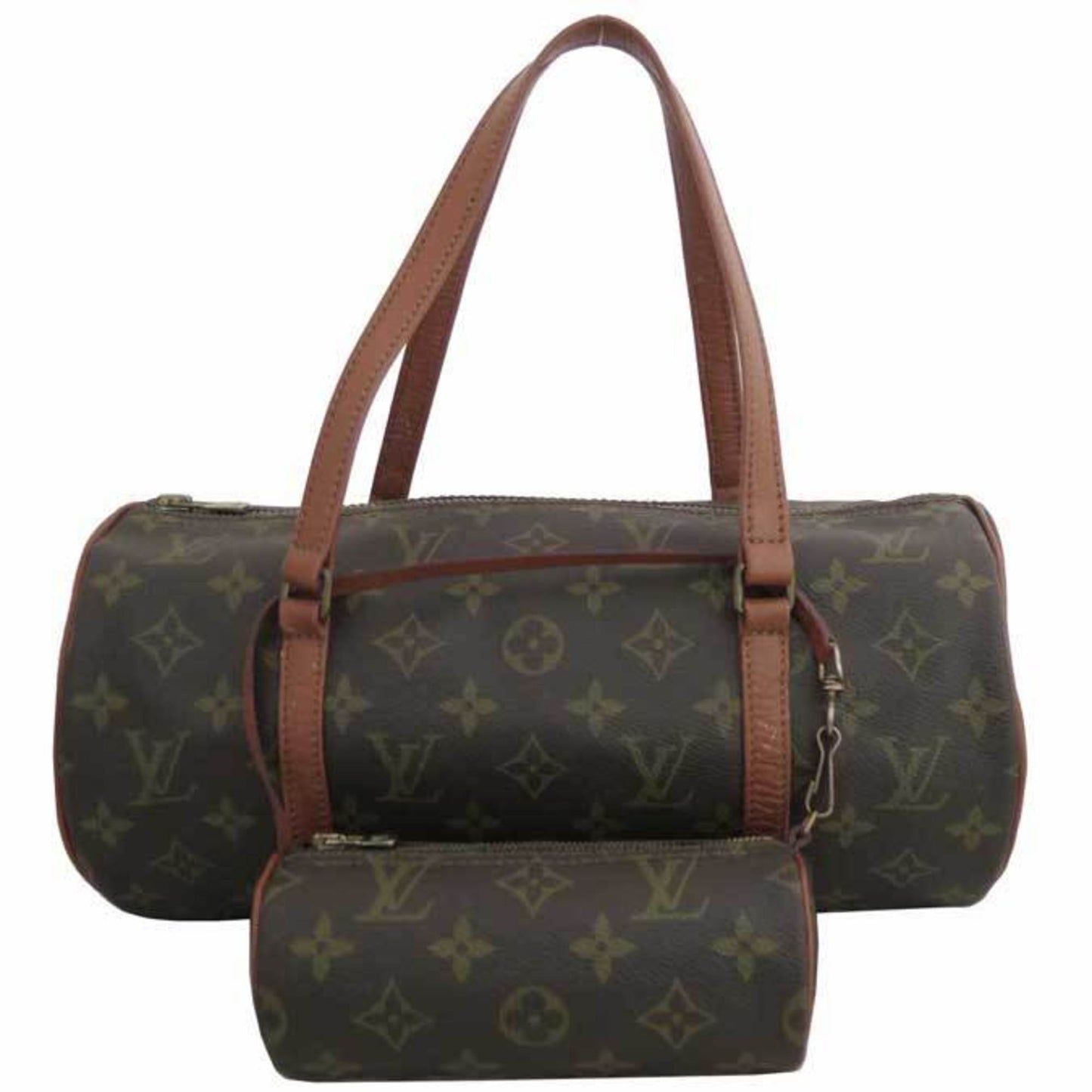 Louis Vuitton Bag Monogram Papillon Brown x Canvas Handbag with Pouch Women's M51385