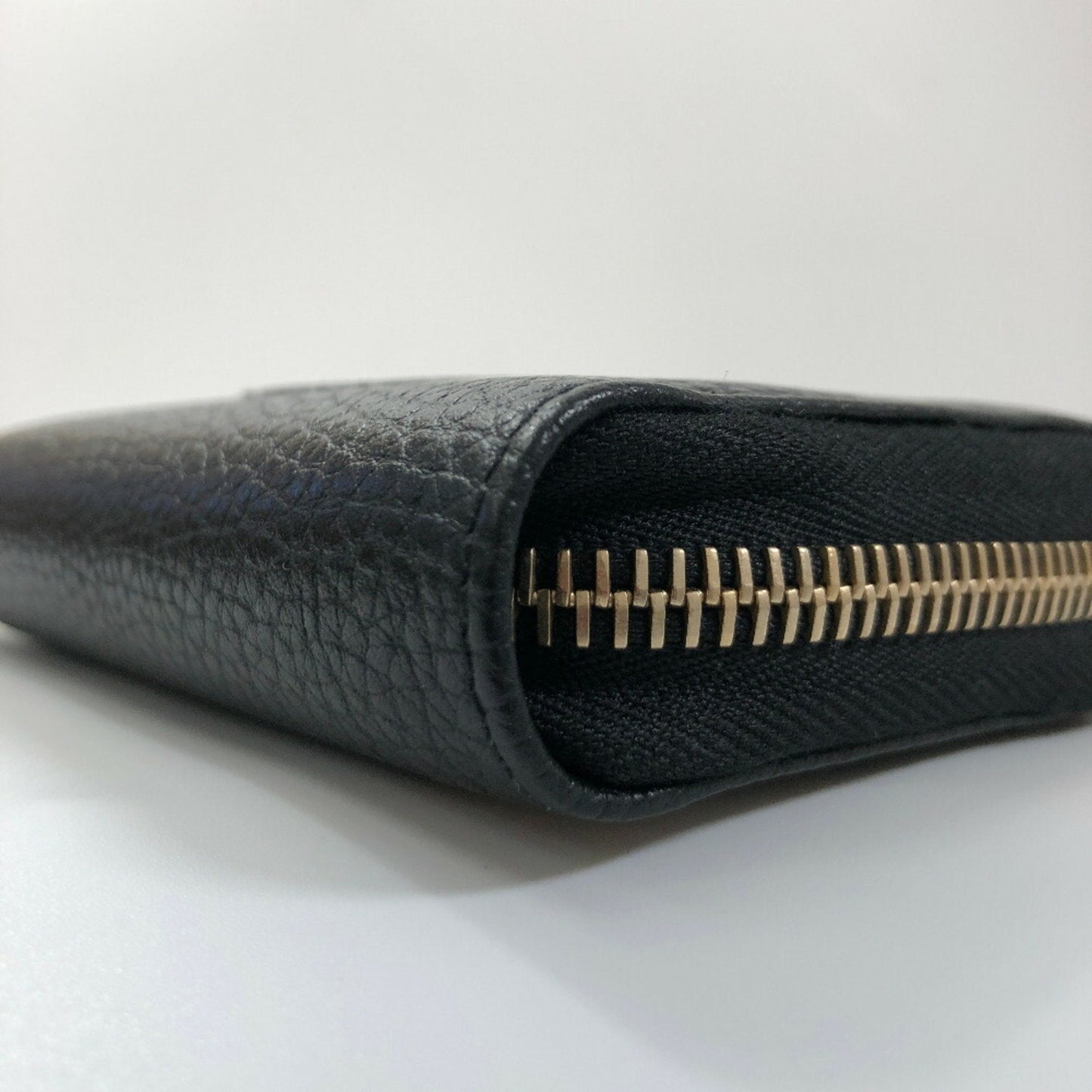 Gucci Coin Case Interlocking G Soho Round 598209 Leather Black Ladies Gucci