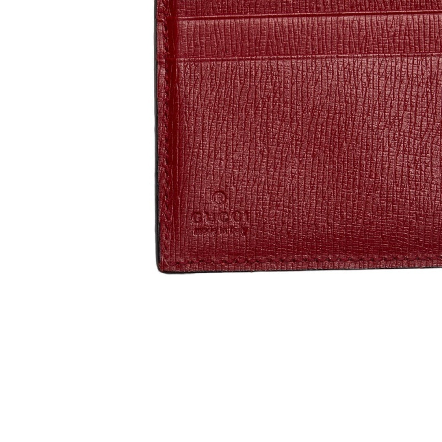 GUCCI Blooms French Flap W Bifold Wallet 410104 Red Multicolor Leather Women's