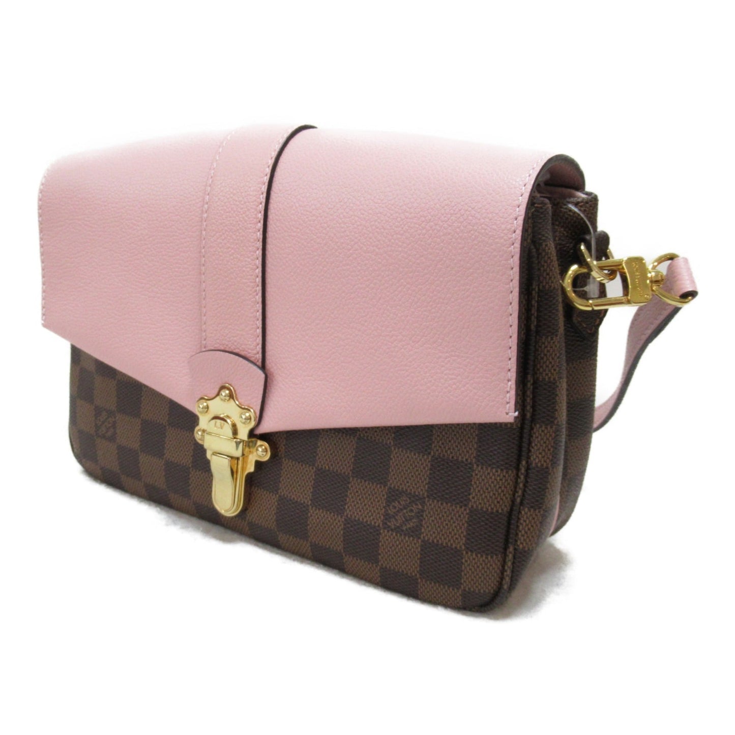 LOUIS VUITTON Clapton Shoulder Bag Pink Magnolia Damier PVC coated canvas N44244