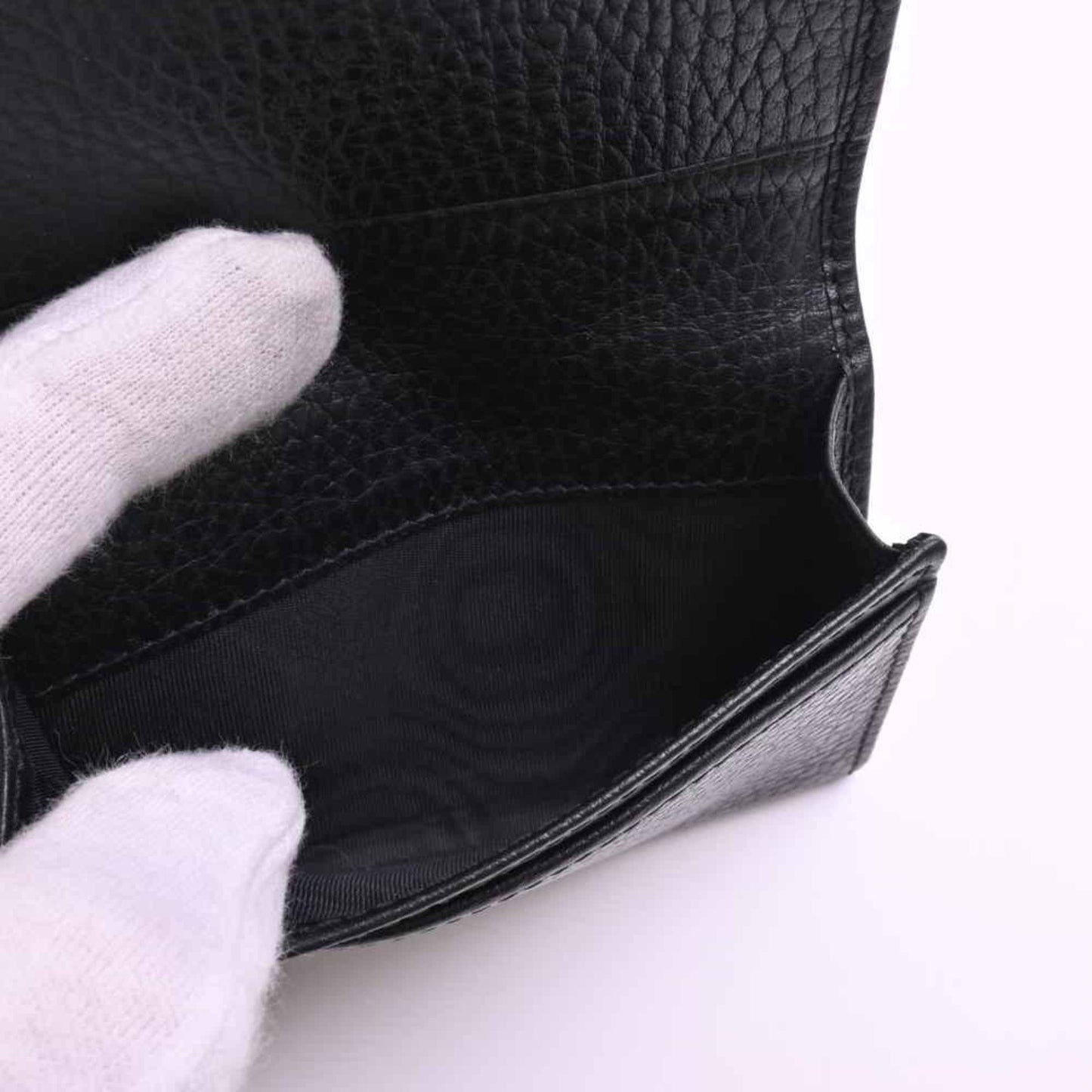 Gucci GG Marmont Leather Card Case Business Holder Black