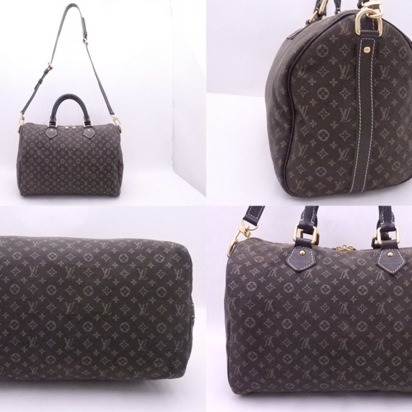 Louis Vuitton 2Way Bag Monogram Ideal Speedy Bandolier 30 Brown Canvas Leather Handbag Shoulder Women's Men's M56702