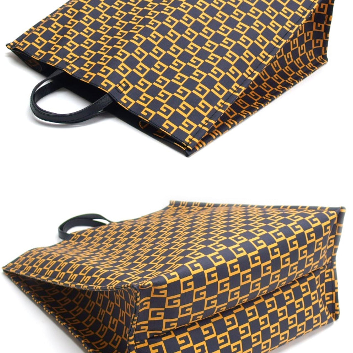 Gucci Square G Print Tote Bag Dark Navy x Yellow Series 20190617 2-SS201912