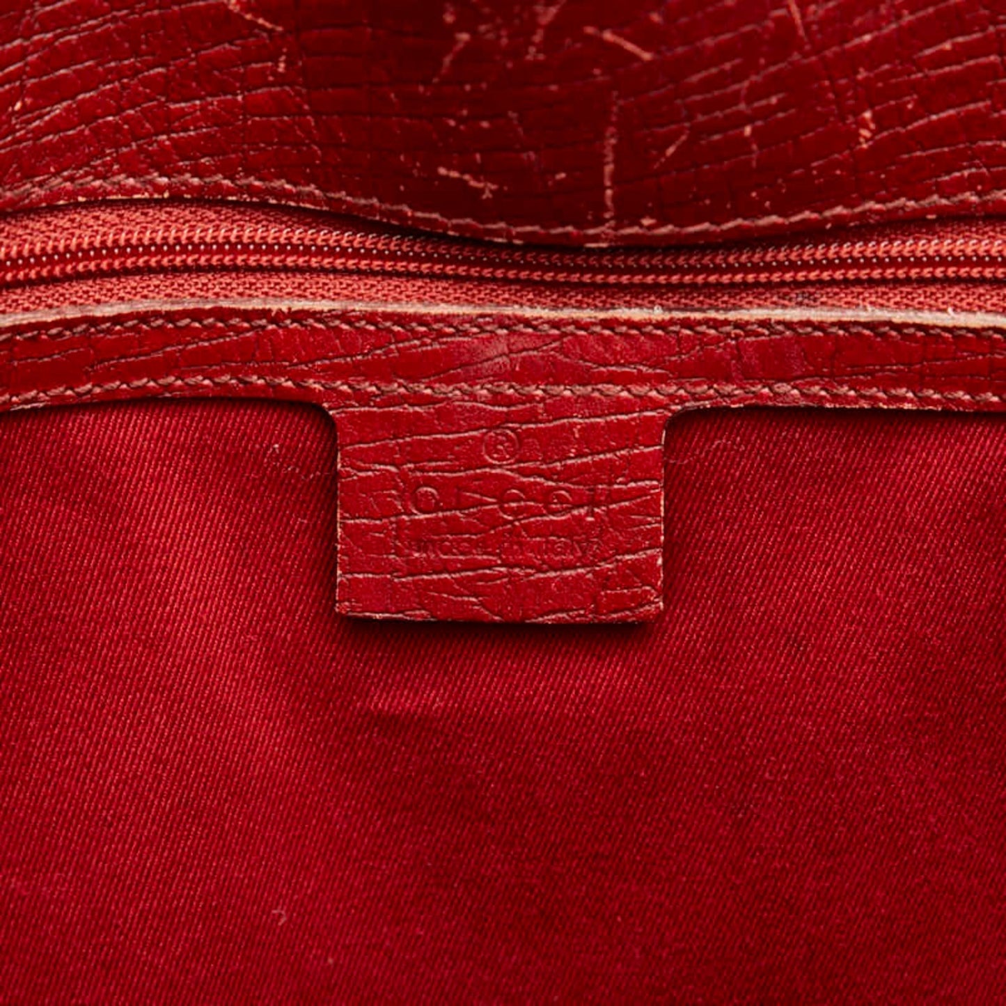 GUCCI GG canvas handbag tote bag 106251 red leather ladies