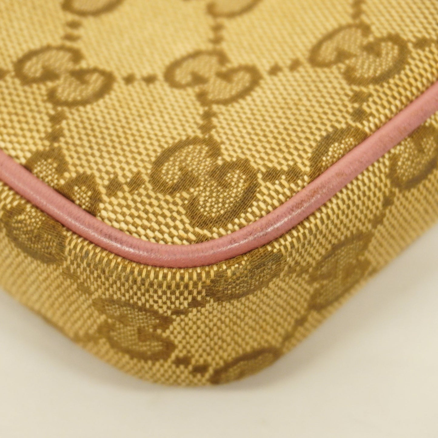 GUCCIAuth  Pouch 548393 Women's GG Canvas,Leather Beige,Pink