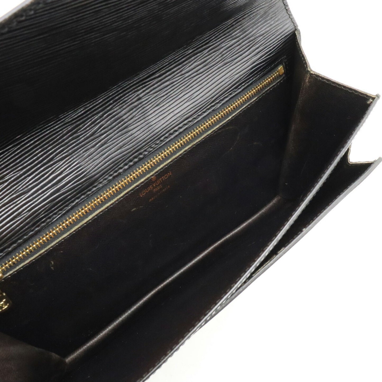 LOUIS VUITTON Epi Pochette Serie Dragonne Second Bag Noir Black Key Missing M52612