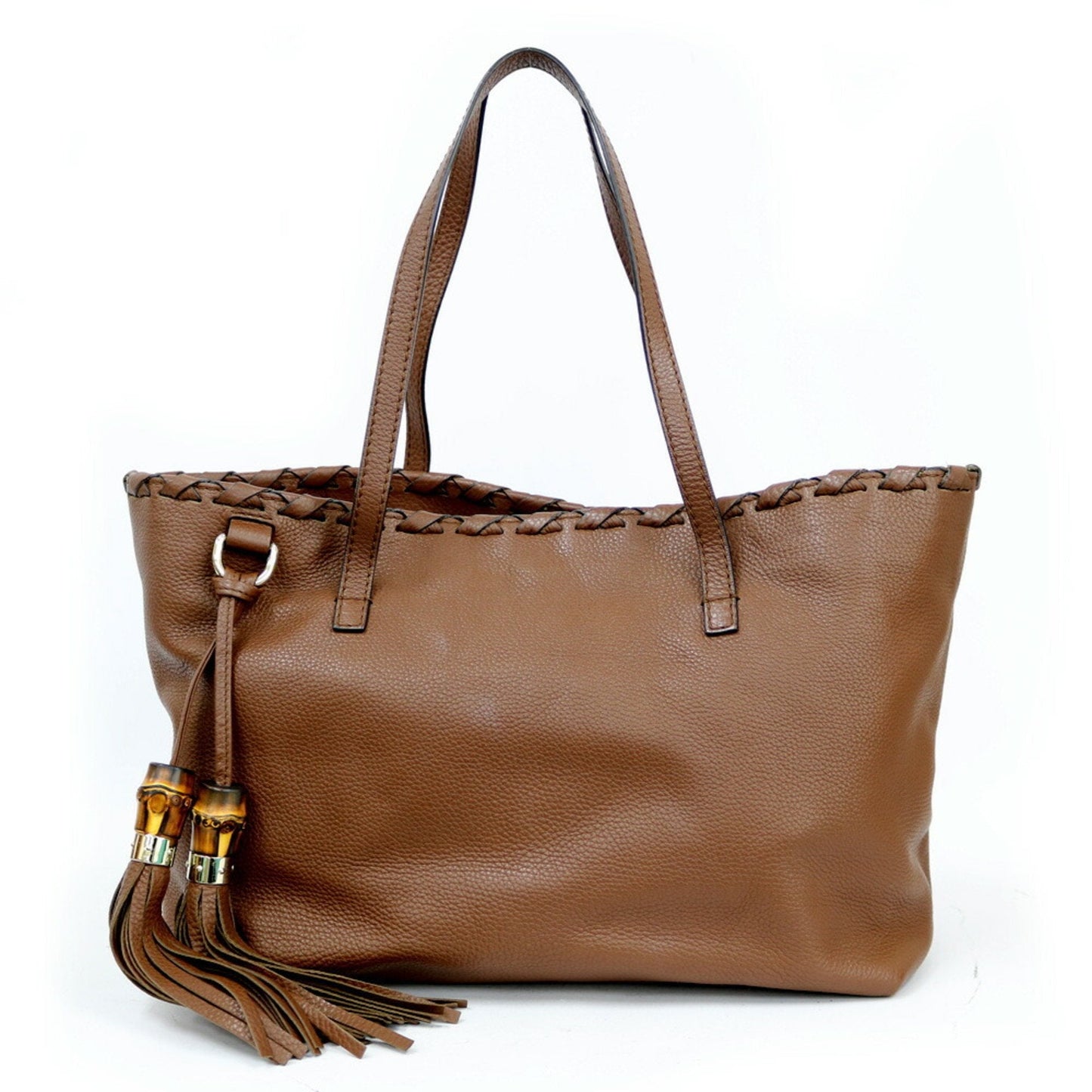 Gucci Shoulder Bag Bamboo Brown Ladies