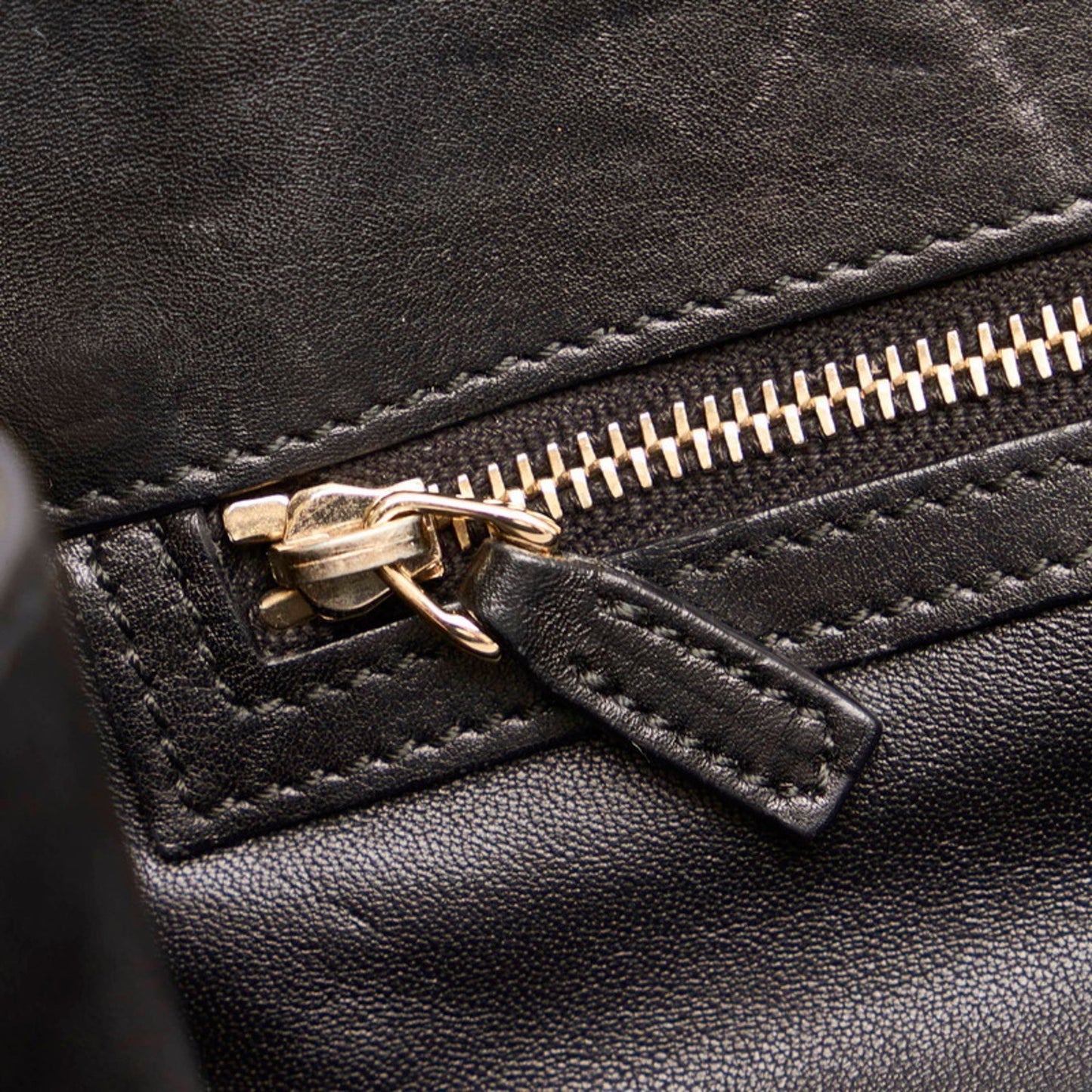 Gucci Horsebit Chain Shoulder Bag 295403 Black Leather Ladies