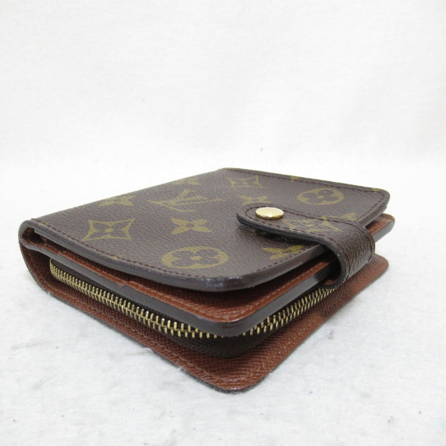 LOUIS VUITTON compact zip wallet Brown Monogram PVC coated canvas M61667