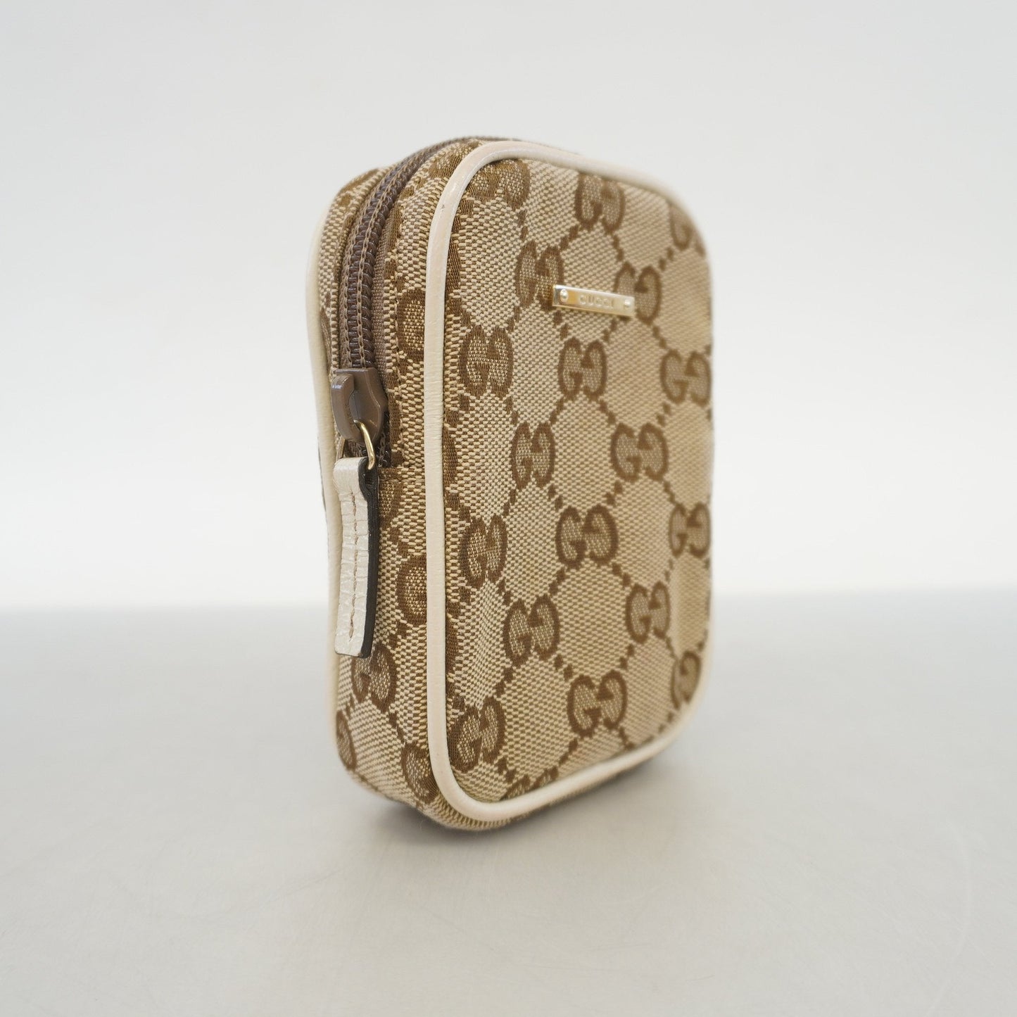 Gucci Pouch 548393 Women's GG Canvas Pouch Beige