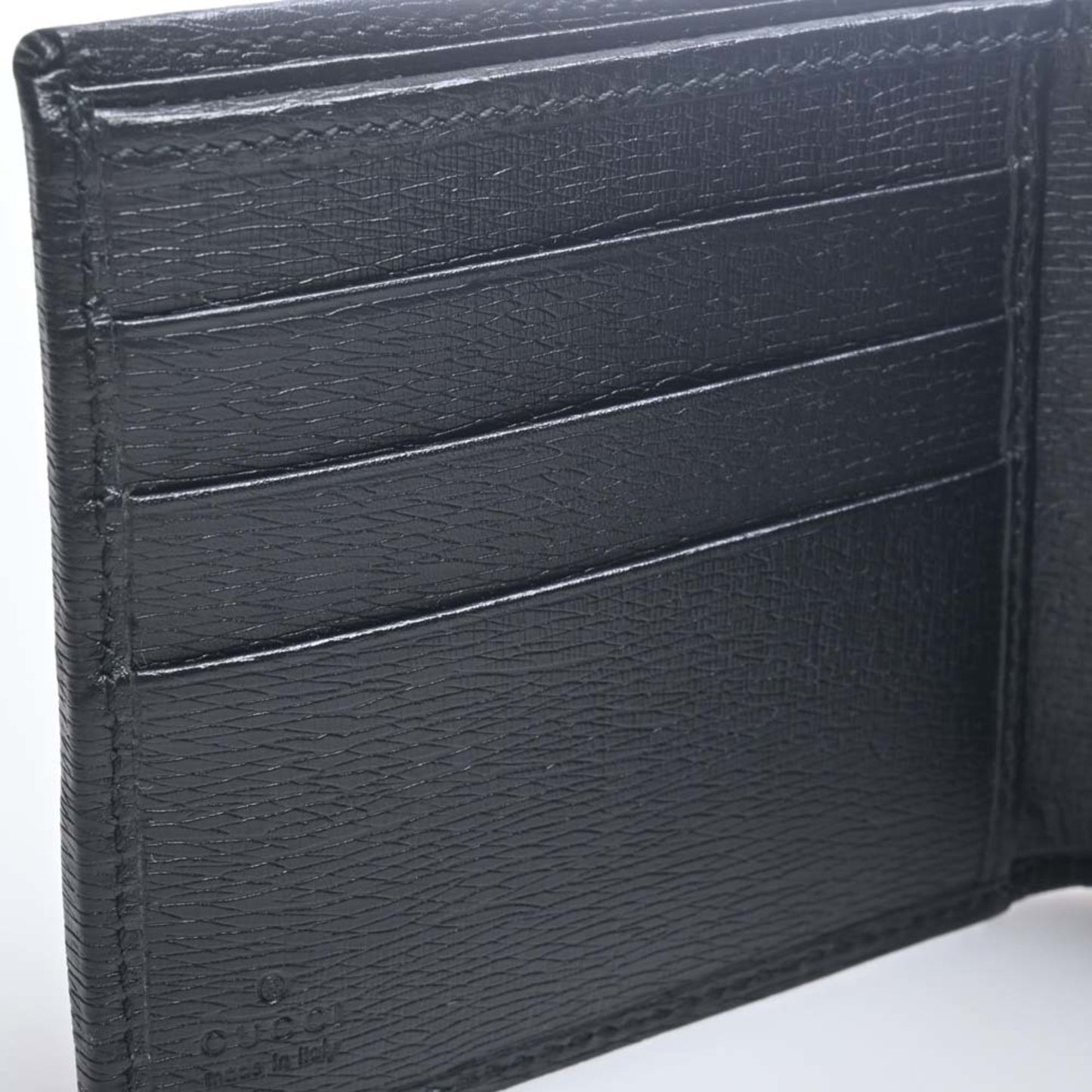 Gucci GG Canvas Belt Bifold Wallet 295610 Black Men's