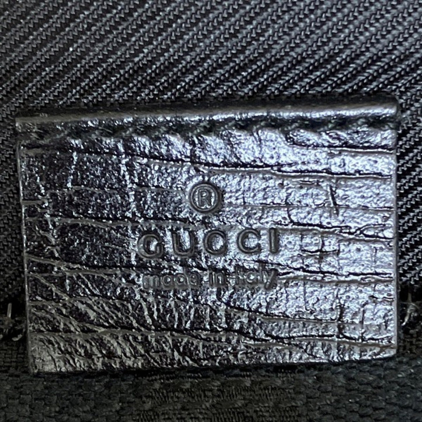 GUCCI GG canvas pattern hand pouch 07198 2123 black bag handbag ladies