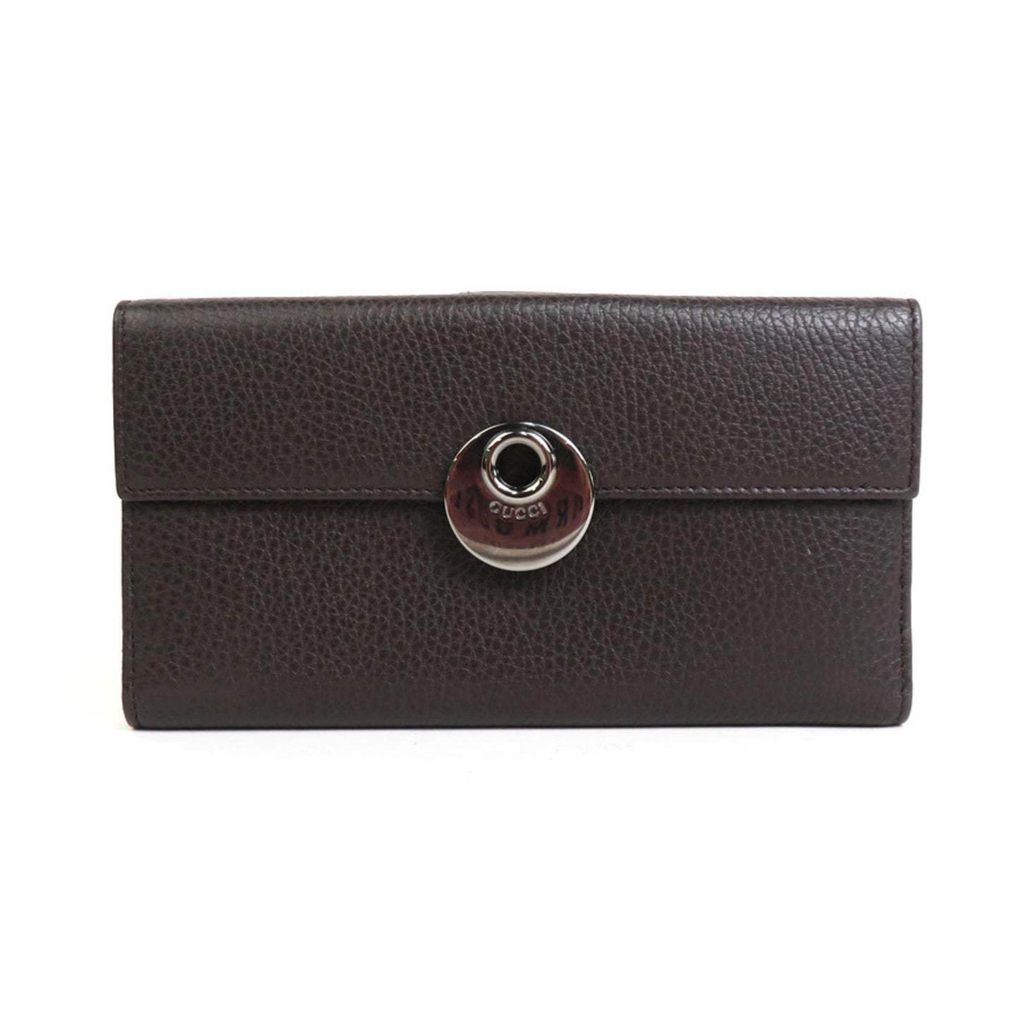 GUCCI Bifold Long Wallet Leather Brown Men's 231835