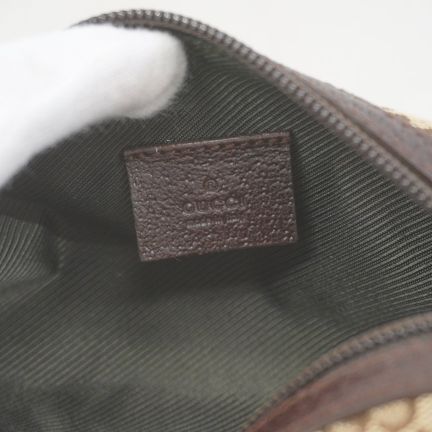 Gucci GG Canvas Pouch 29596 Women's Pouch Beige,Brown