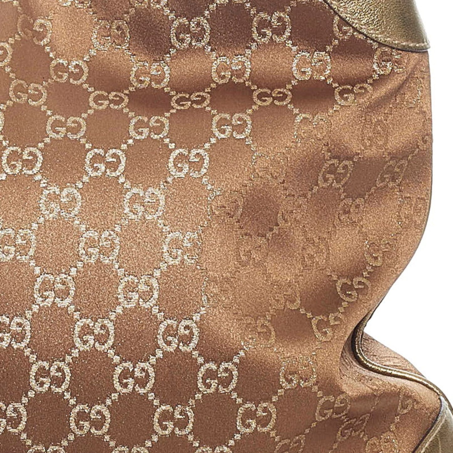 Gucci Shima One Shoulder Bag 257296 Gold Canvas Leather Ladies GUCCI
