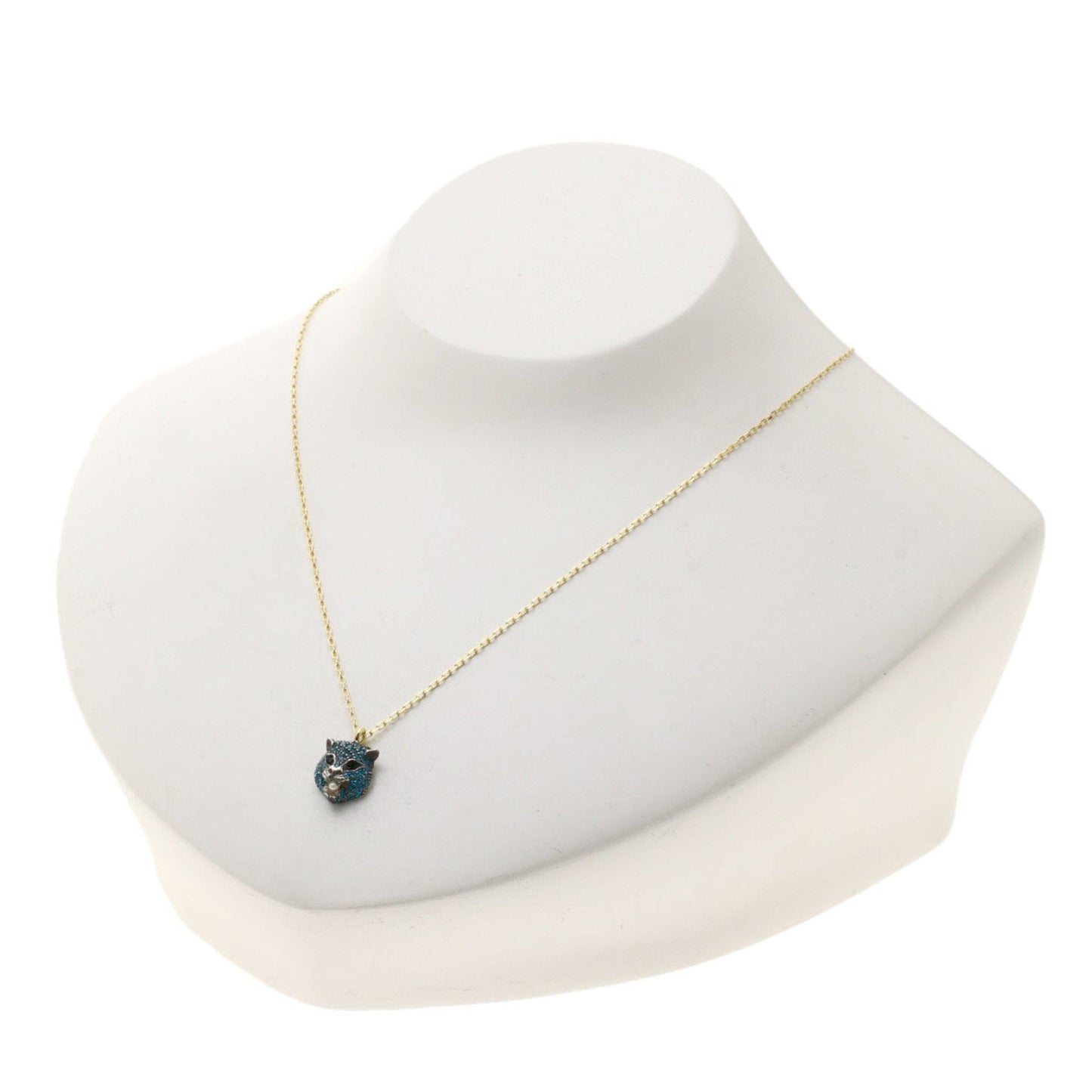 Gucci Le Marche de Merveille Paraiba Topaz Spinel Pearl Necklace K18 Yellow Gold / SV Ladies GUCCI