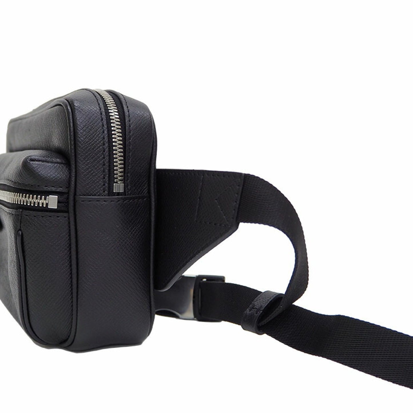 Louis Vuitton Bumback Outdoor Body Bag Taiga Black M33438 Waist Pouch Men's