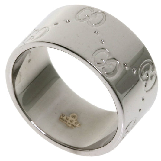 Gucci Icon Wide Ring K18 White Gold Ladies