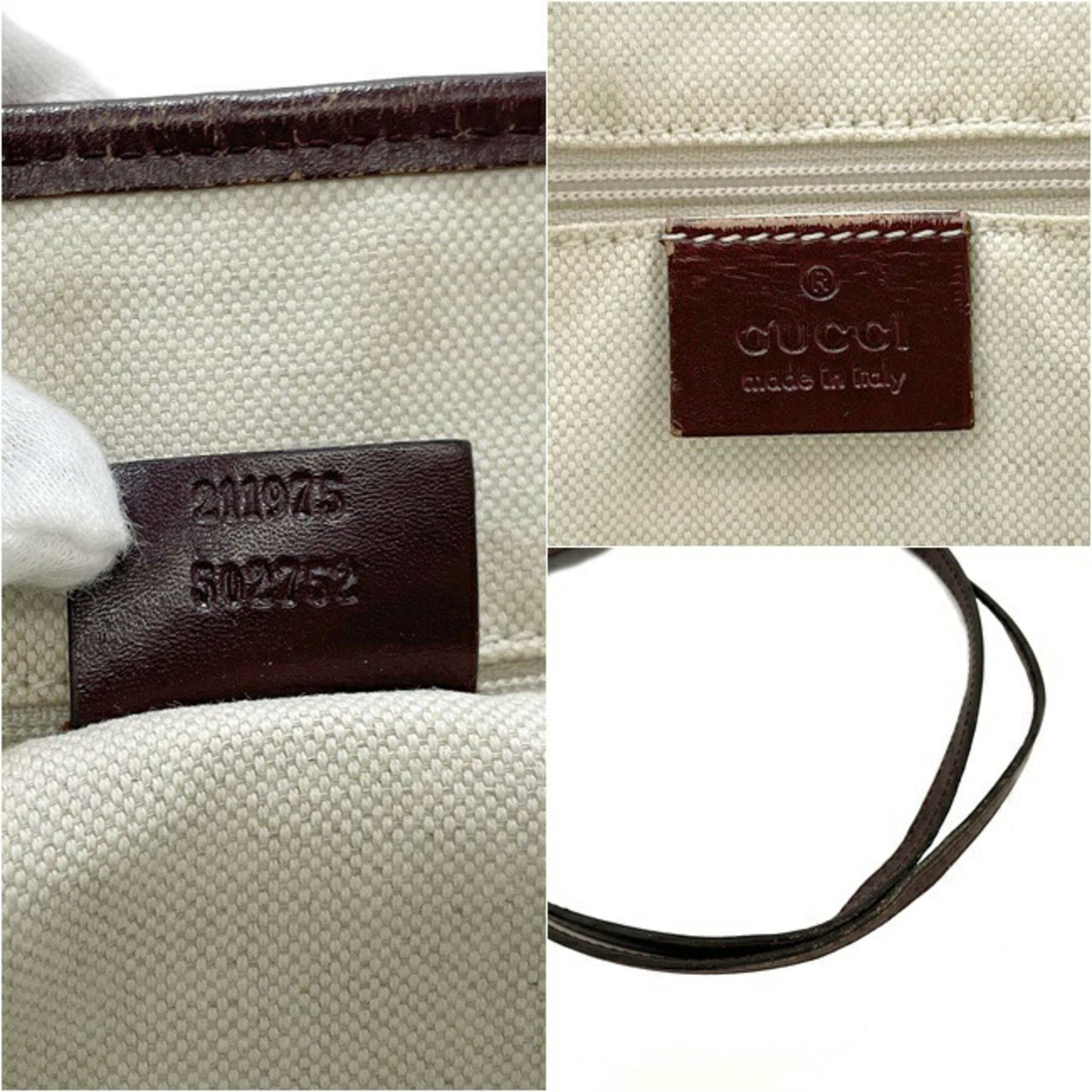 Gucci Tote Bag Jolly Large Wine Red GG Neopren 211975 502752 Nylon Canvas GUCCI Ladies Handbag