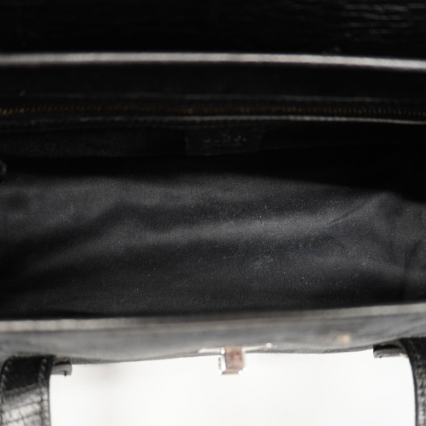 GUCCIAuth  Bamboo Handbag 111713 Women's GG Canvas Handbag Black