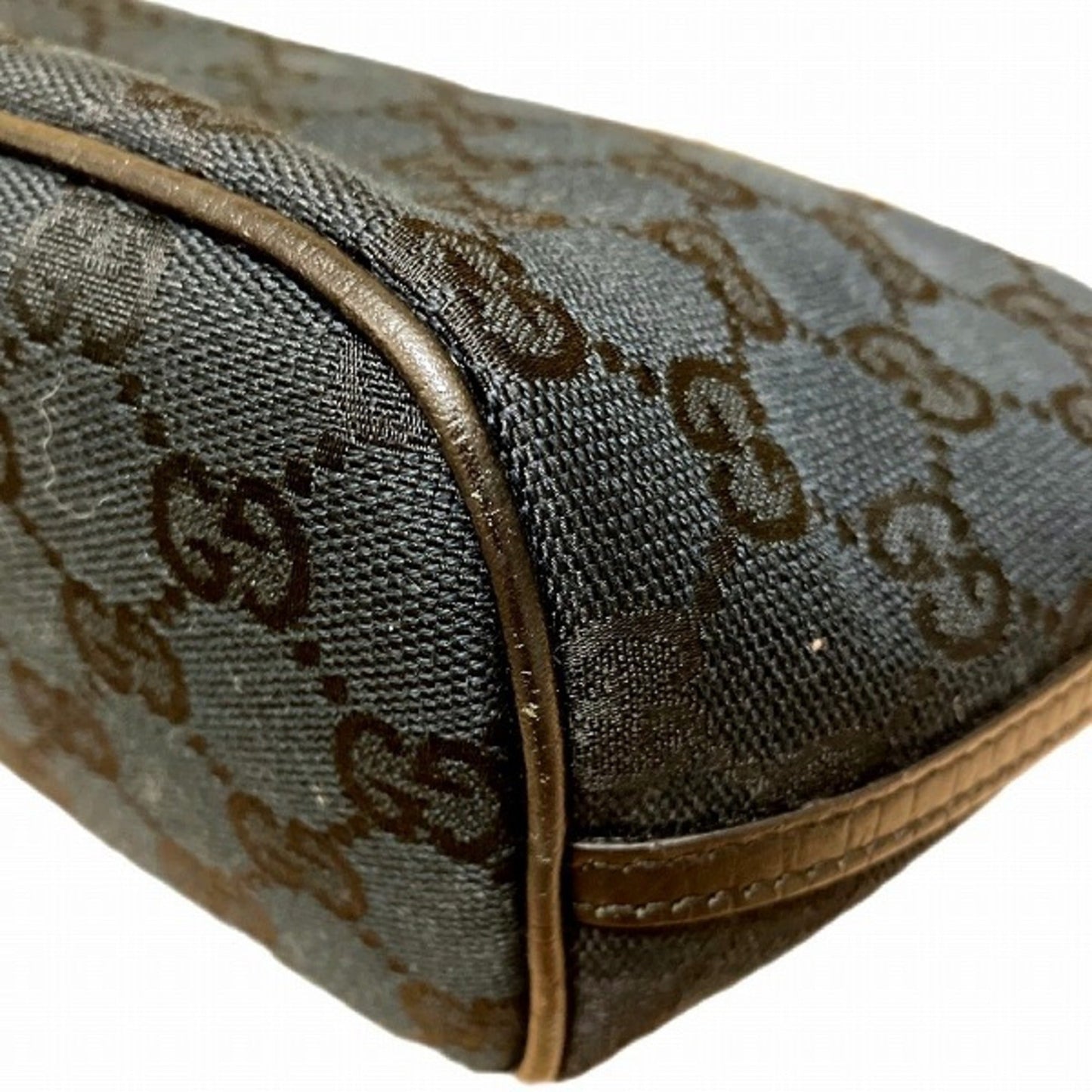 GUCCI GG canvas pattern hand pouch 07198 2123 black bag handbag ladies