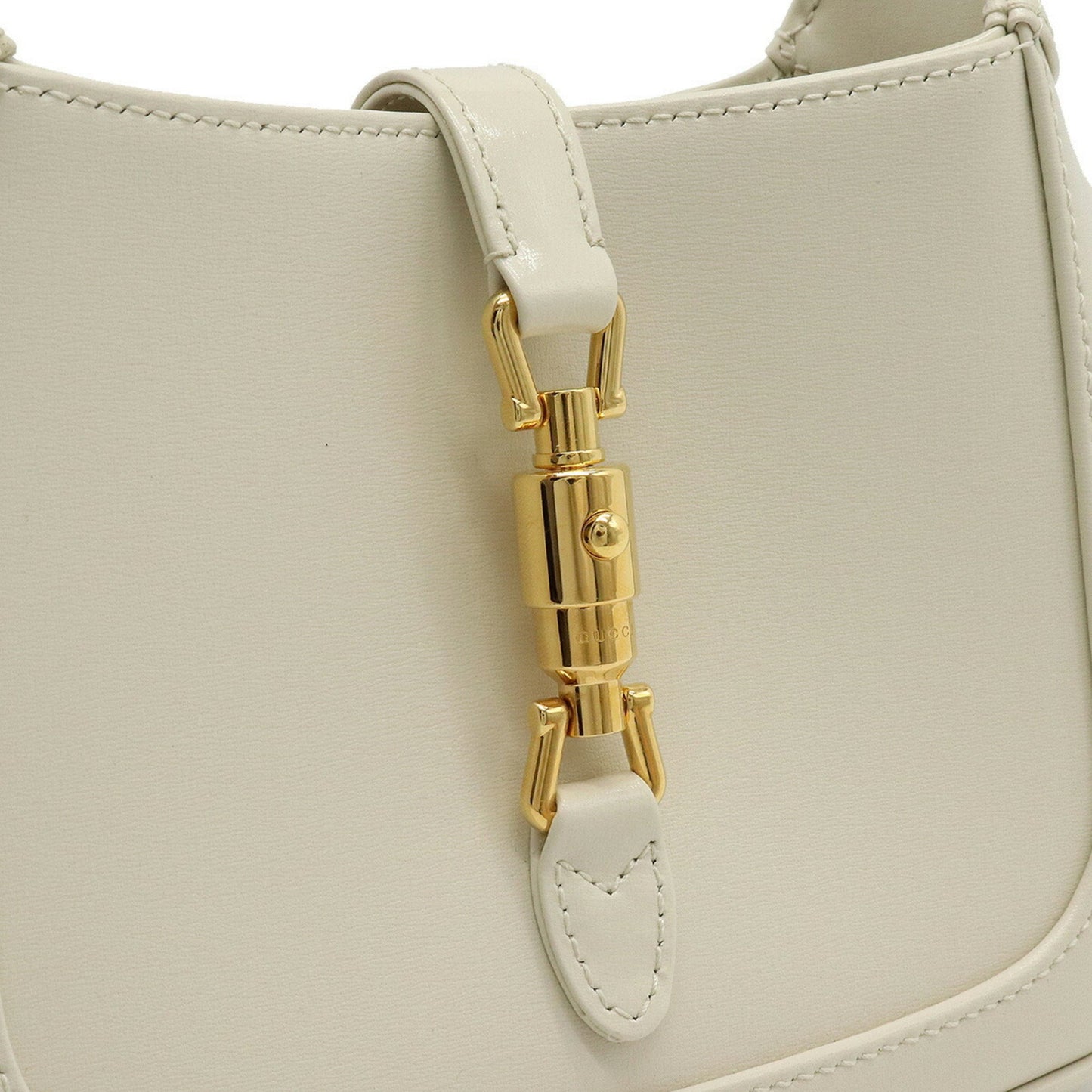 Gucci Jackie 1961 mini hobo handbag shoulder bag leather ivory white 637091