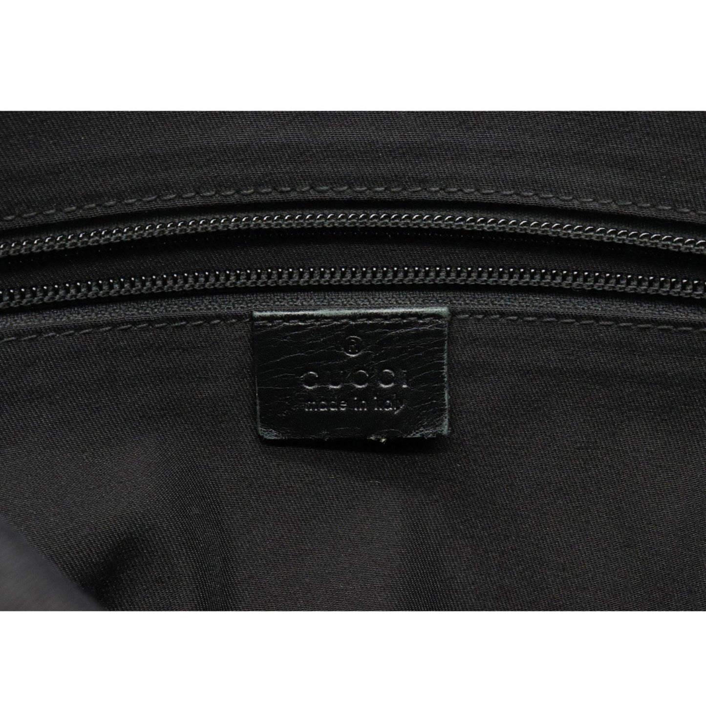 Gucci GG canvas shoulder bag punching leather black 145857