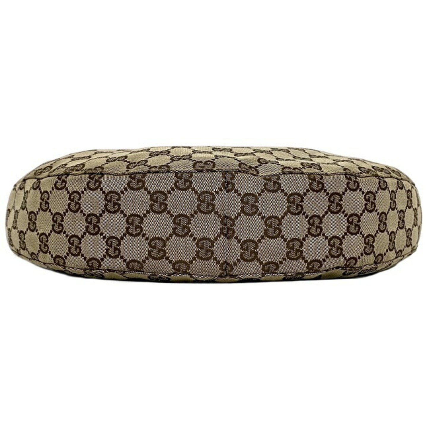 Gucci One Shoulder Bag Beige Purple Gold GG 131038 Bamboo Canvas Leather GUCCI Handbag Metallic Motif Dark