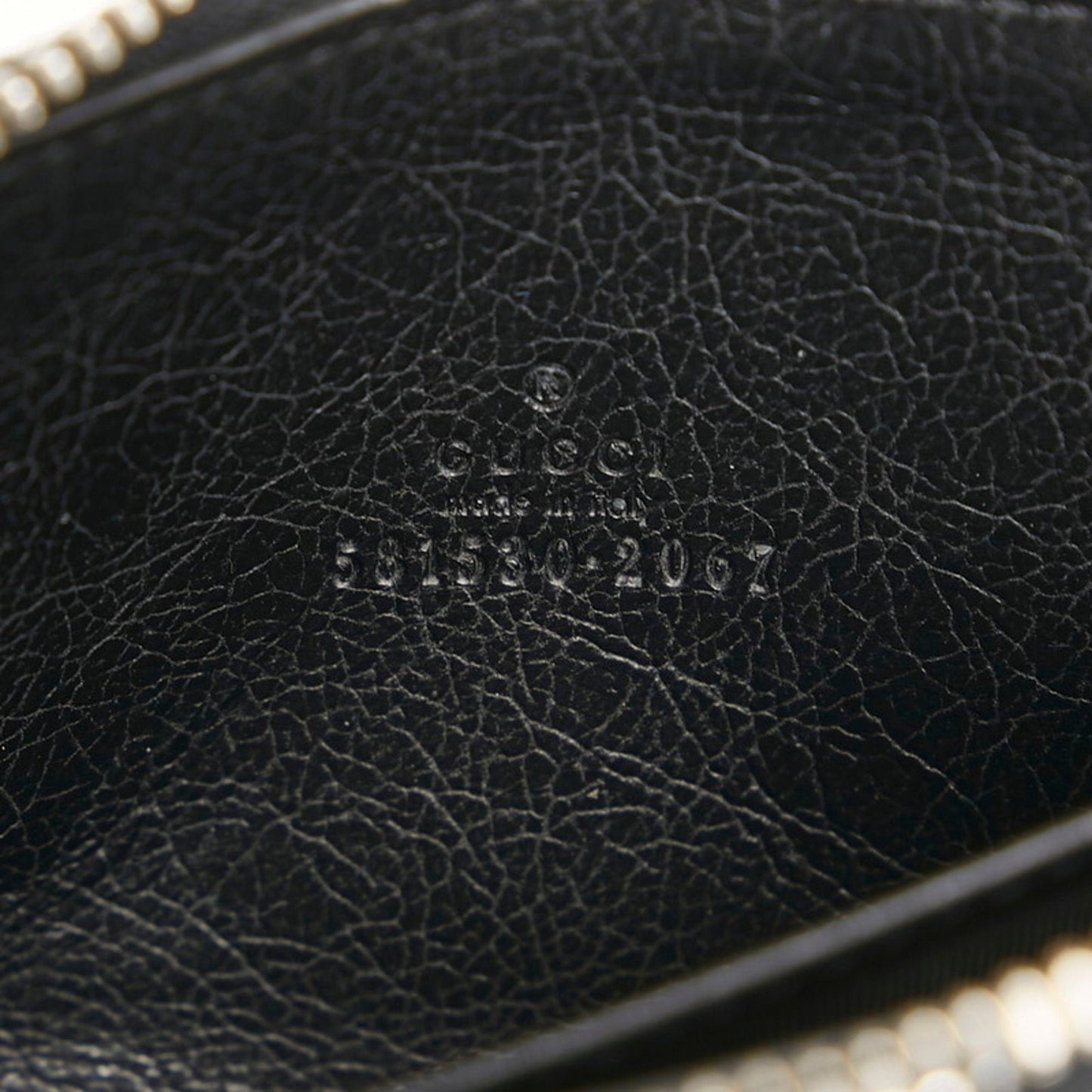 Gucci Interlocking Coin Case 581530 Black Leather Ladies GUCCI