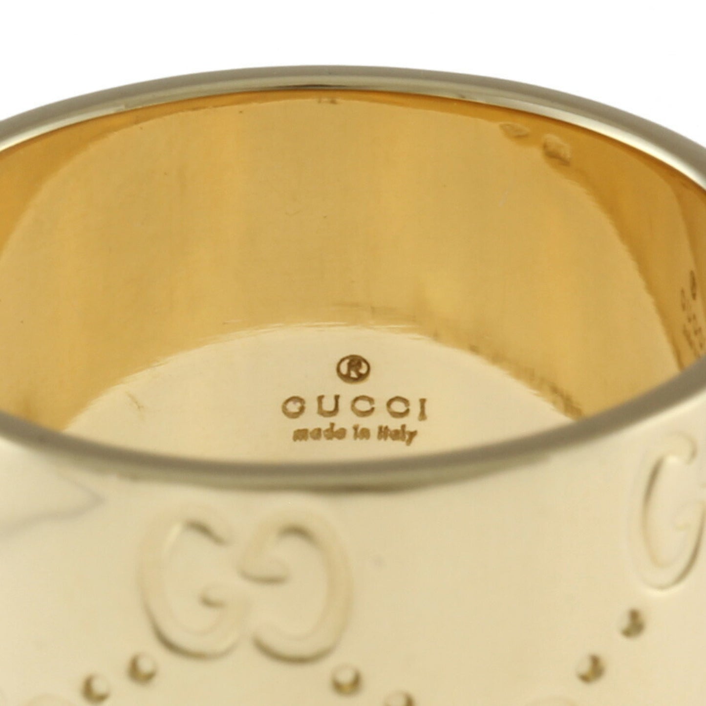Gucci K18 Ring / Icon Wide No. 12 Gold Ladies 18K Accelerating