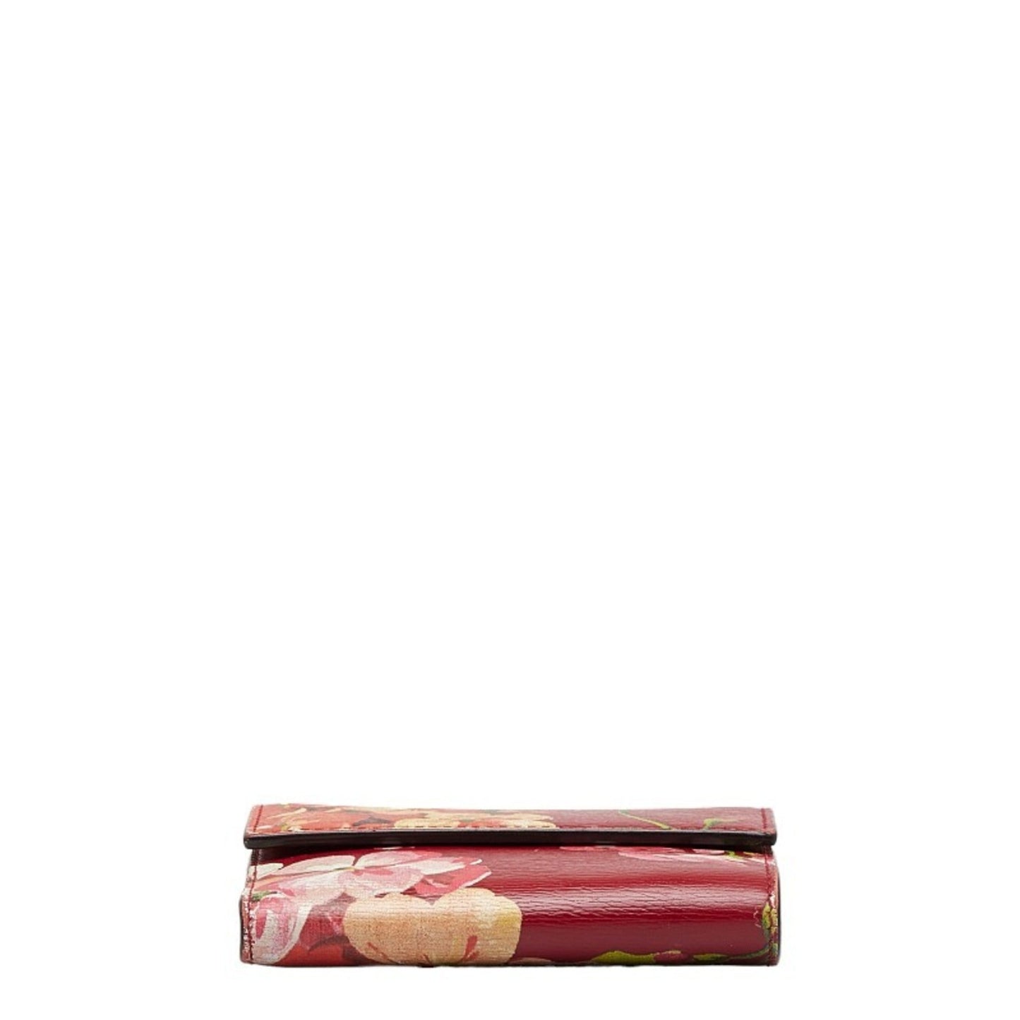 GUCCI Blooms French Flap W Bifold Wallet 410104 Red Multicolor Leather Women's