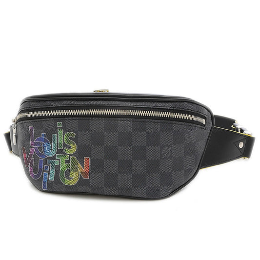 Louis Vuitton Damier Graphite Bum Bag Logo Print Body N40276 Men's