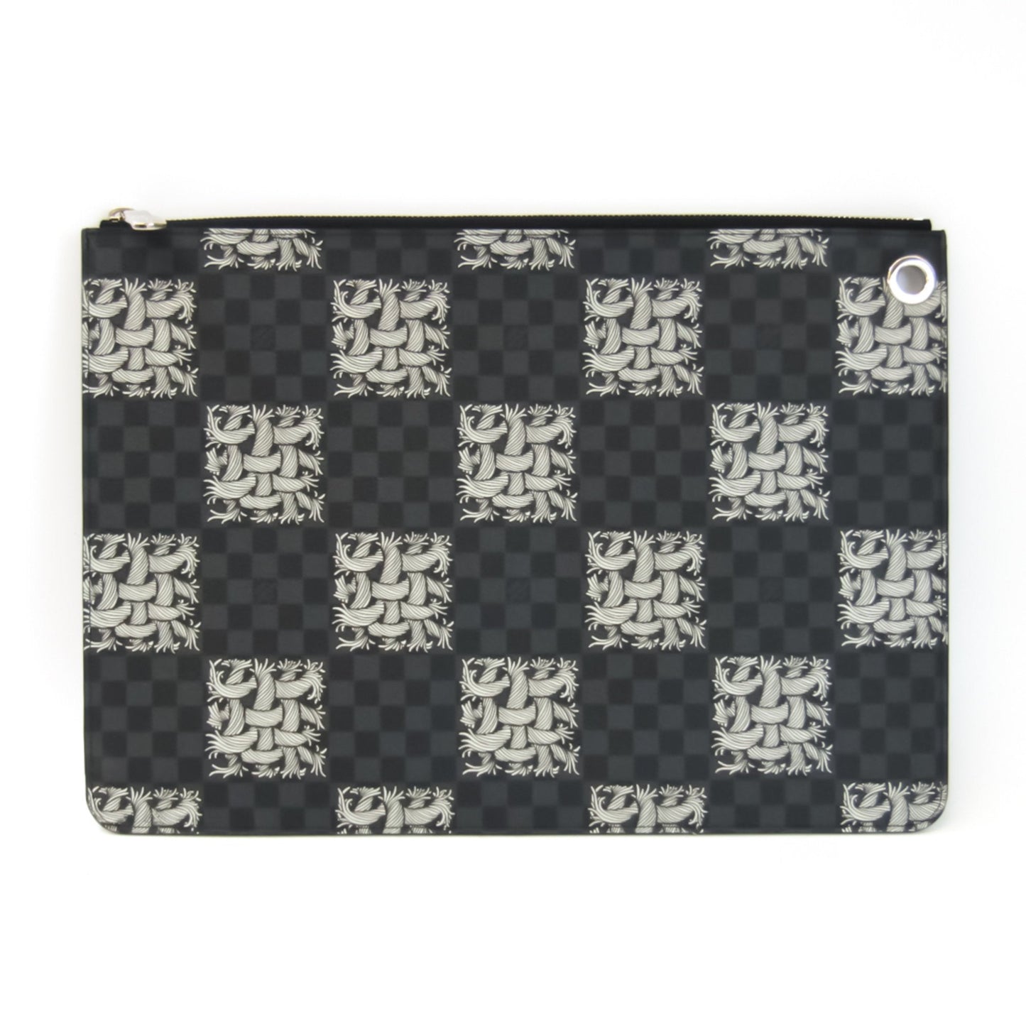 Louis Vuitton Damier Graphite Pochette Joule GM Christopher Nemes N61232 Men's Clutch Bag Damier Graphite