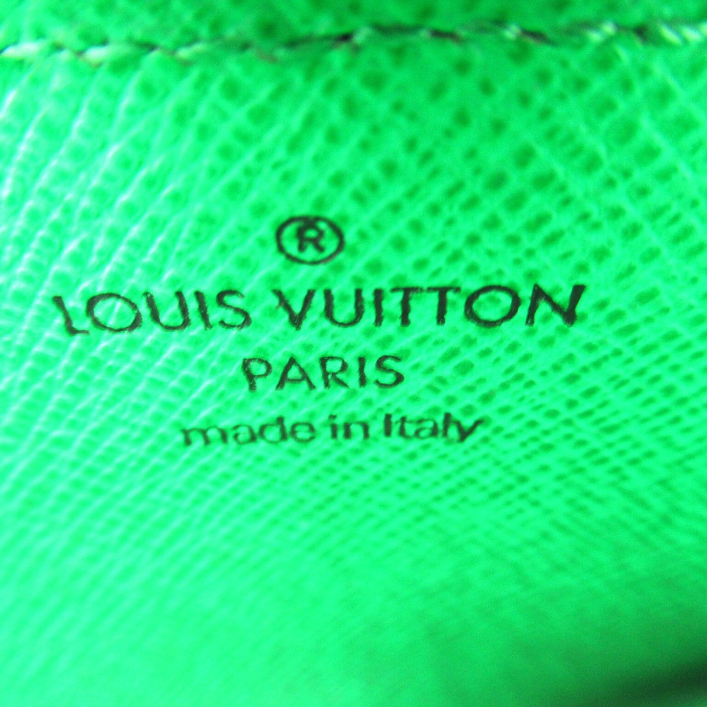 LOUIS VUITTON Coin card holder Brown Green Monogram macassar PVC coated canvas M81627