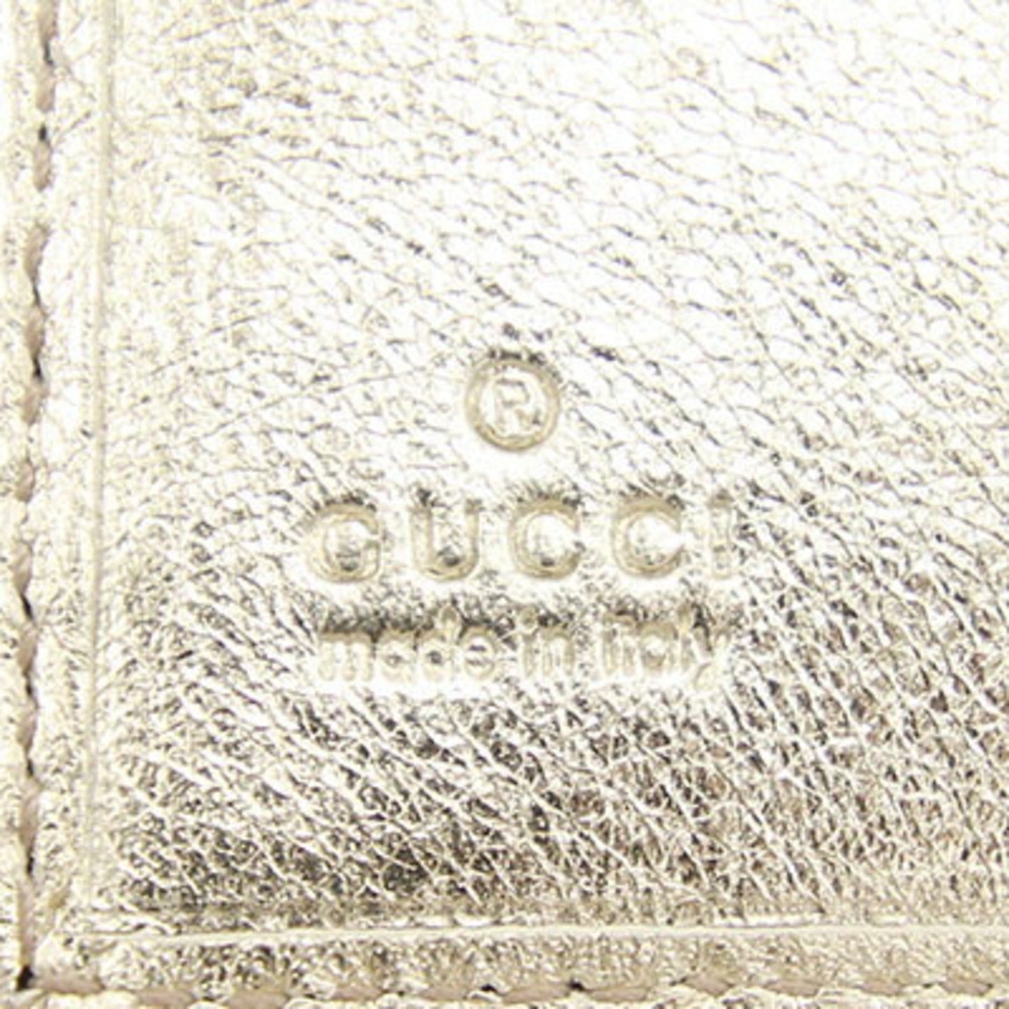 Gucci Folio Wallet GG Canvas 154255 Beige Gold Leather Women's Round GUCCI