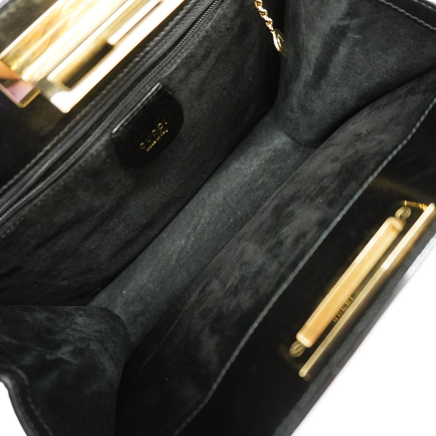Gucci Shoulder Bag 001 1998 1863 Women's Leather Shoulder Bag Black