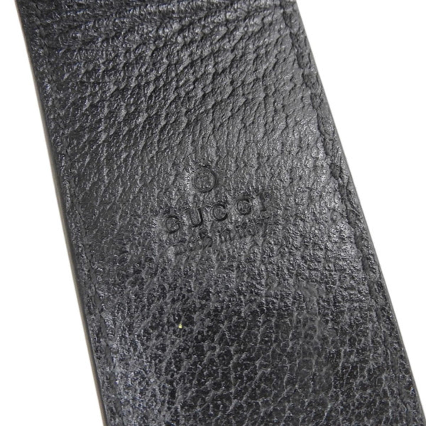 GUCCI Leather Bee Money Clip Black Men's