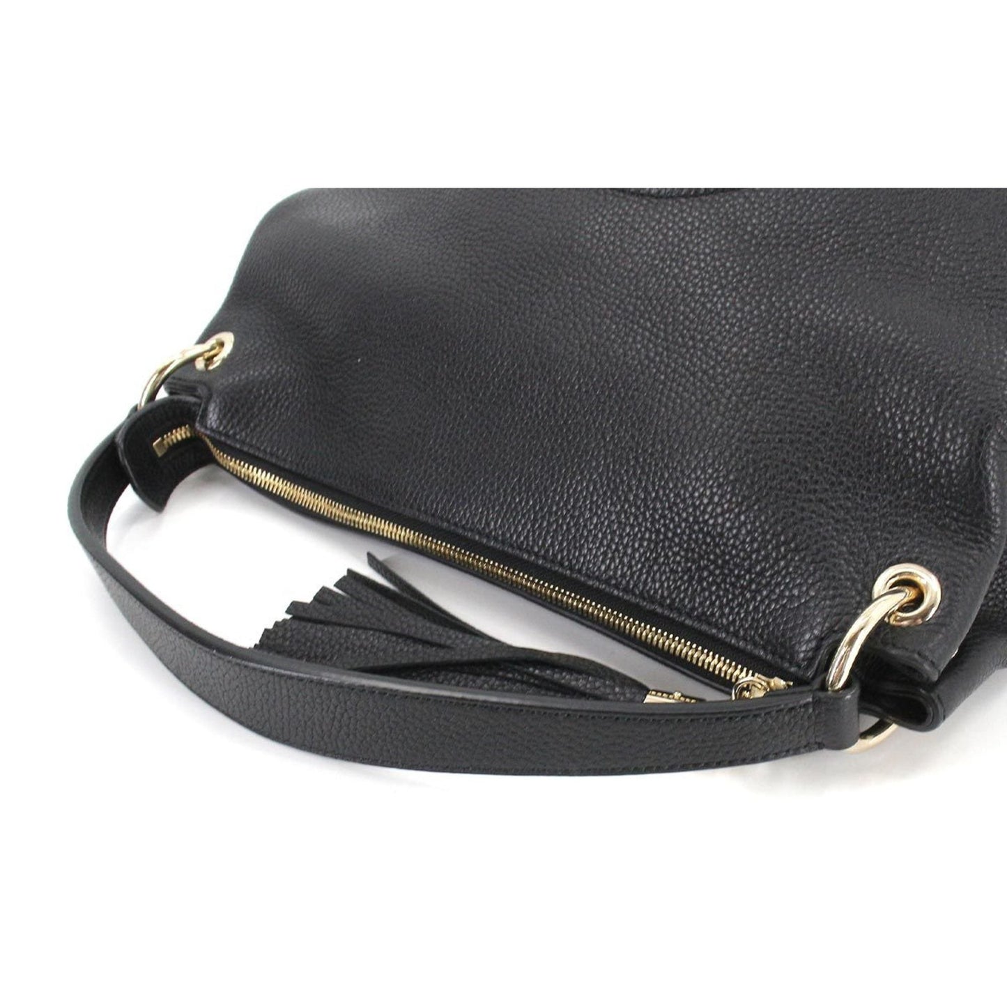 Gucci Soho 2way Shoulder Bag Leather Black 536194 Gold Hardware SOHO