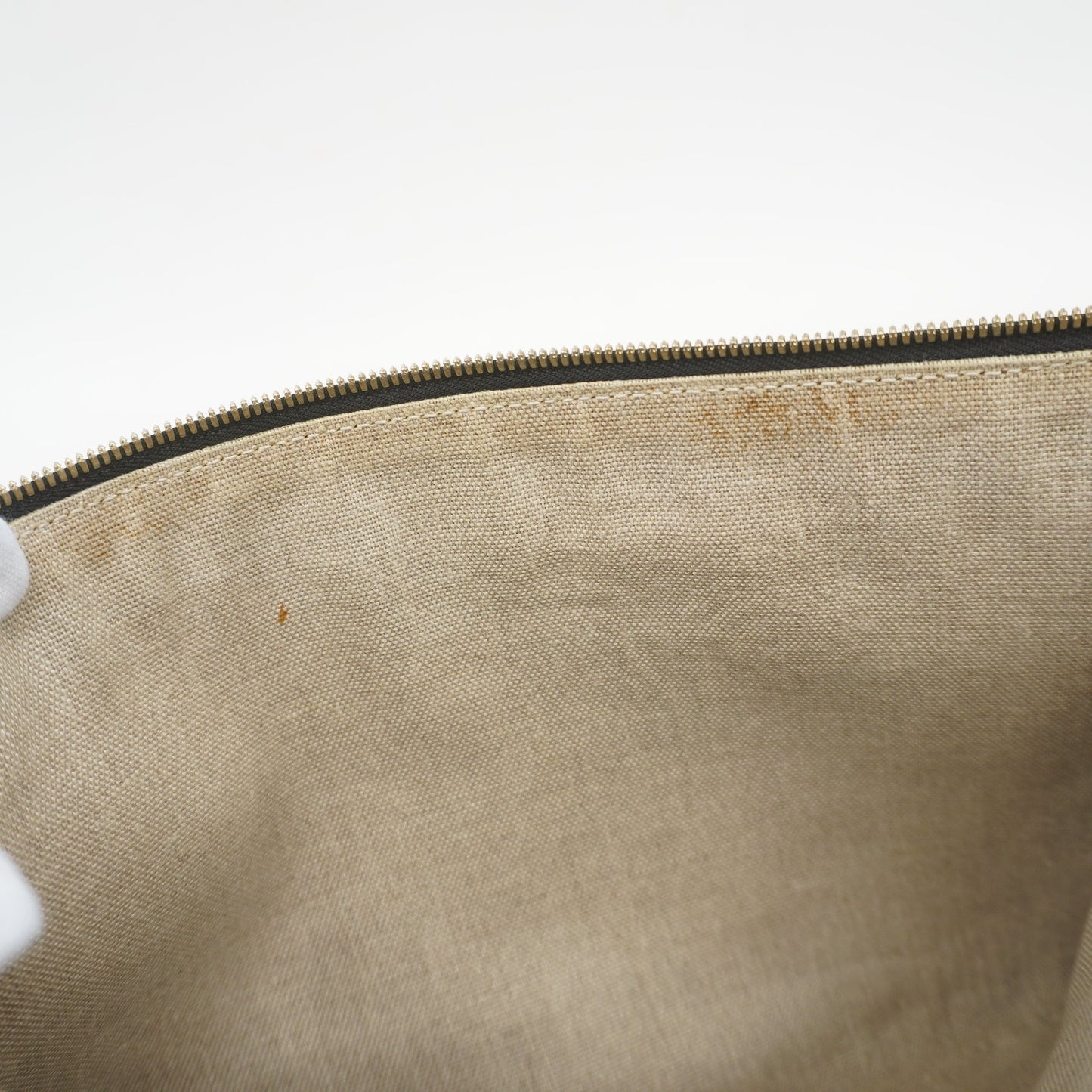 Gucci Clutch Bag Bamboo 449653 Leather Black Gold metal
