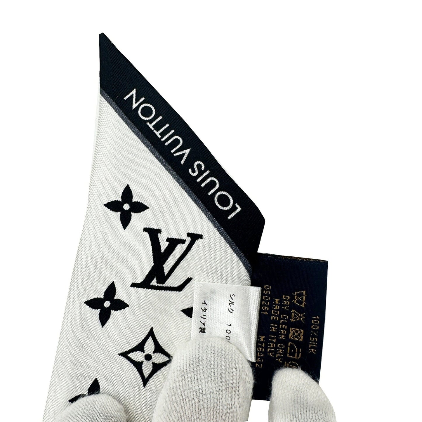 LOUIS VUITTON Bandeau BB Let's Go M76442 OS0261 100% Silk Scarf Monogram Women's Men's