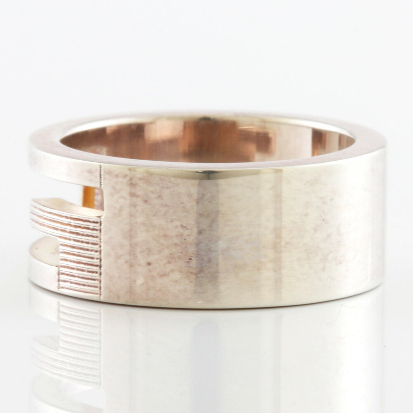 Gucci SV925 Ring G Mark Branded No. 11 # 12 Silver Ladies 925