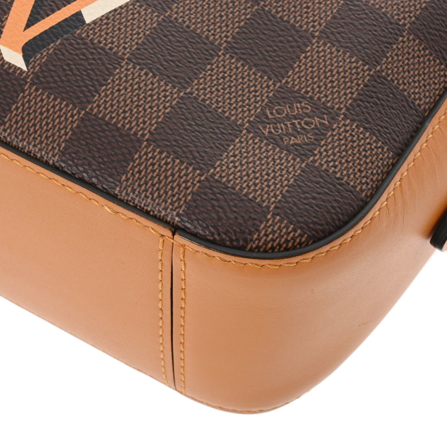 LOUIS VUITTON Damier Santa Monica Saffron N40178 Women's Canvas Shoulder Bag