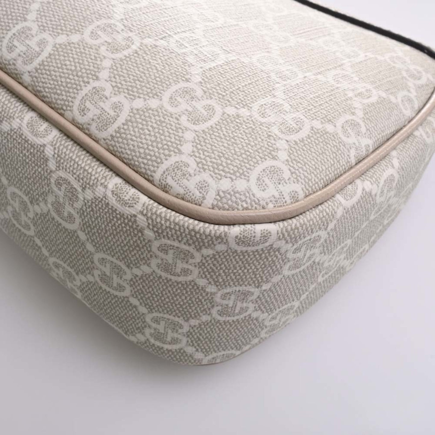 GUCCI Ophidia GG Supreme Leather Small Handbag 735145 Beige/White Women's