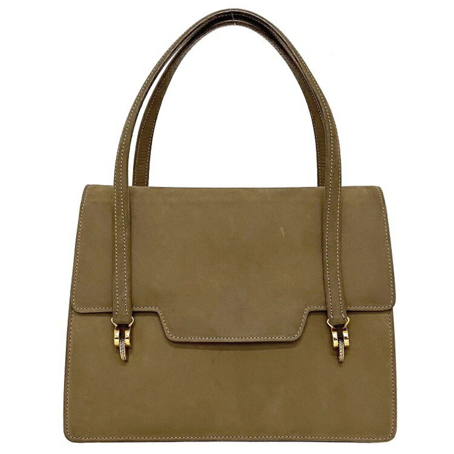 Gucci Handbag Beige Gold Histeria Suede GUCCI Flap Mini Bag Ladies