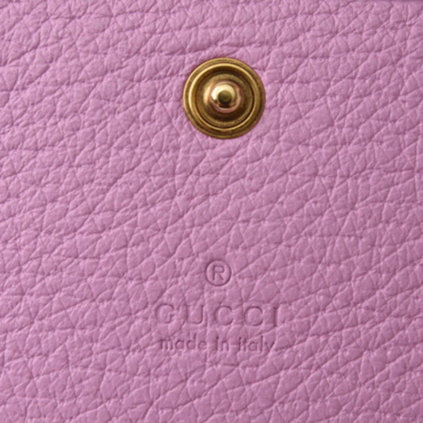 Gucci Mini Wallet/Coin Case GUCCI Folding Wallet 499783 GG Marmont Rhinestone Rose Pink