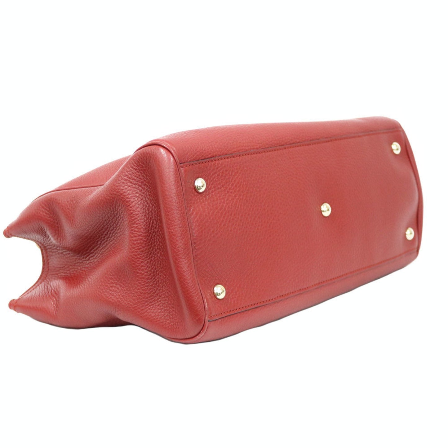 Gucci Shoulder Bag Bamboo Red Ladies