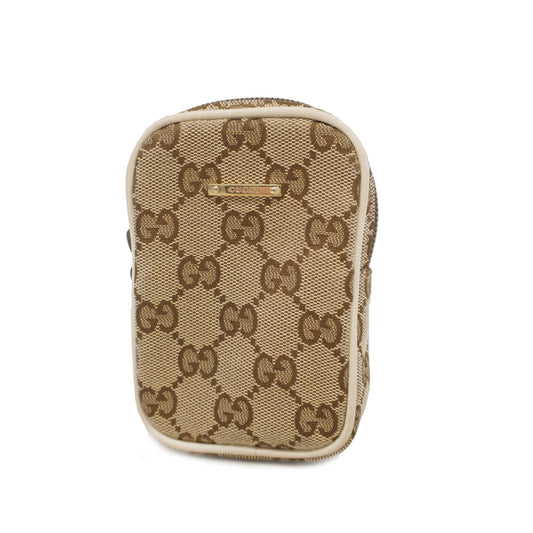 Gucci Pouch 548393 Women's GG Canvas Pouch Beige